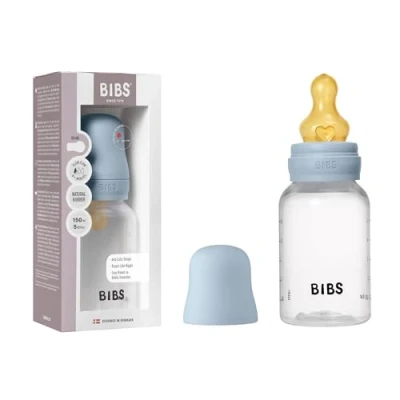 Afbeelding van Bibs Fles Slow Flow 150 ml Latex Baby Blue
