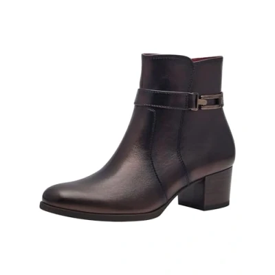 Afbeelding van Tamaris MIT Touchit Korte laarzen, Dames, Maat: 39, Mocca metall. Leer