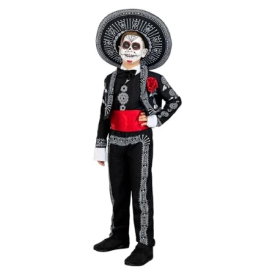 Afbeelding van FUNIDELIA Dia de los Muertos Kostuum Mariachi voor jongens Maat: 97 104 cm