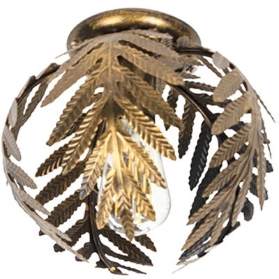 Afbeelding van QAZQA Vintage plafondlamp goud 24 cm Botanica