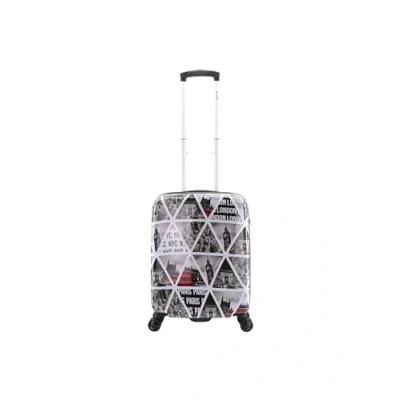 Afbeelding van Saxoline Handbagage Harde Koffer / Trolley Reiskoffer 55x39x20cm Cities Print