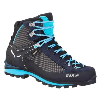 Afbeelding van Salewa WS Crow Gore tex Wandelschoenen, hoge wandelschoenen voor dames, Premium Navy Ethernal Blauw