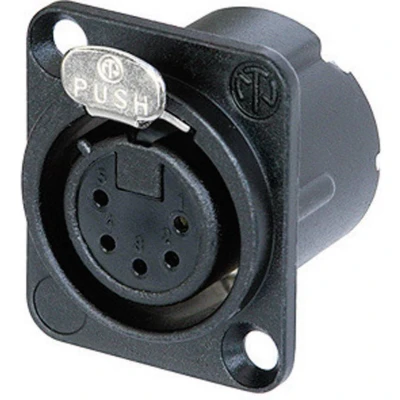 Afbeelding van Neutrik NC5FD LX B XLR connector Flensbus, contacten recht Aantal polen: 5 Zwart 1 stuk(s)