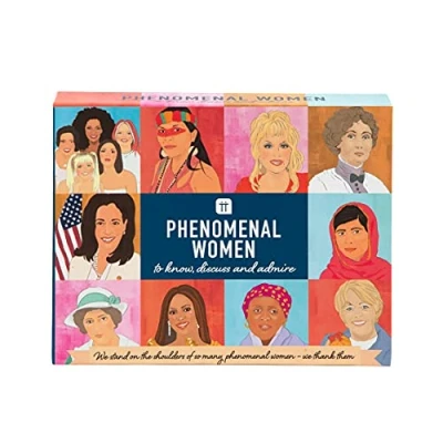 Afbeelding van Talking Tables Fenomenaal gespreksspel voor vrouwen met stimulerende vragenkaarten, trivia na het eten, boekenclub, feministen, blauw