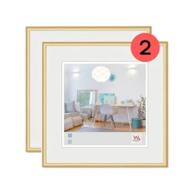 Afbeelding van walther design New Lifestyle Set van 2 fotolijsten, goudkleurig, 20 x cm
