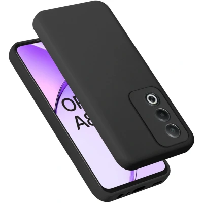 Afbeelding van Cadorabo Hoesje geschikt voor Oppo A80 in LIQUID ZWART Beschermhoes gemaakt van flexibel TPU silicone Case Cover