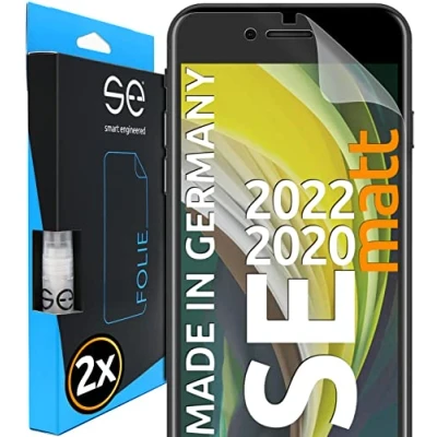 Afbeelding van 2 stuks beschermfolie voor iPhone SE (2022/2020) mat uit Duitsland, 100% compatibel met