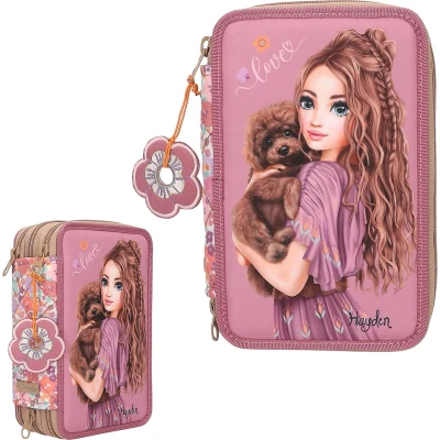 Afbeelding van Depesche TOPModel 3 vaks gevulde etui FLORAL