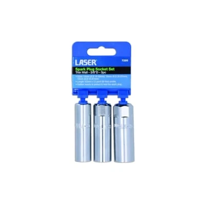 Afbeelding van Laser 7295 3/8 inch dunwandige bougie dopsleutelset D 3 stuks