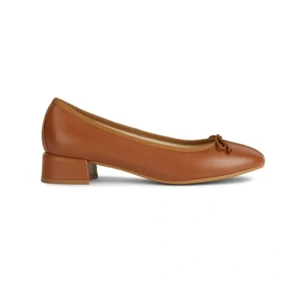Afbeelding van Geox Floretia Ballerina&#039;s, Dames, Maat: 37, Ochre Leer