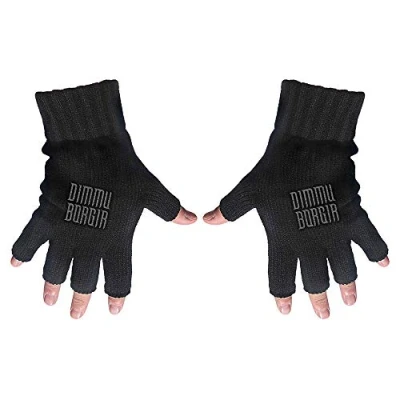 Afbeelding van Dimmu Borgir Logo Vingerloze handschoenen zwart Polyacryl Band merch, Bands