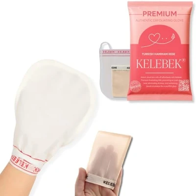 Afbeelding van Kese Body Scrub Handschoen, Turkse badhandschoen en spa handschoen van 100% natuurlijke zijde