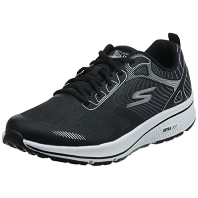 Afbeelding van Skechers Go Run Consistent Sneakers voor heren, Bkw zwart synthetisch textiel wit trim
