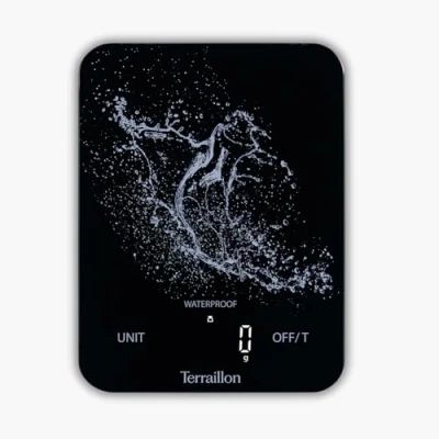 Afbeelding van Terraillon Küchenwaage Smart Aqua Resist, Keukenweegschaal, Zwart