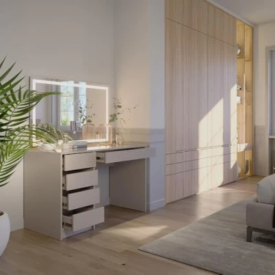 Afbeelding van Vicco Kaptafel Sherry, Kasjmier, 120 cm met LED spiegel