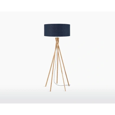 Afbeelding van GOOD&amp;MOJO Vloerlamp Kilimanjaro Blauw/Bamboe Ø60cm Scandinavisch,Bohemian Staande lampen voor Woonkamer Slaapkamer