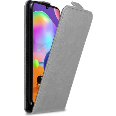 Afbeelding van Cadorabo Hoesje geschikt voor Samsung Galaxy A31 in TITANIUM GRIJS Beschermhoes flip design Case Cover met magnetische sluiting
