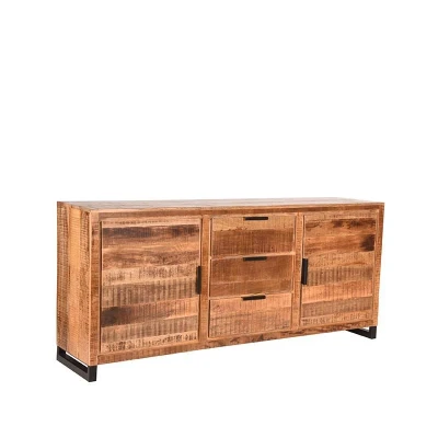 Afbeelding van LABEL51 Dressoir Glasgow Ruw Mangohout 190 cm