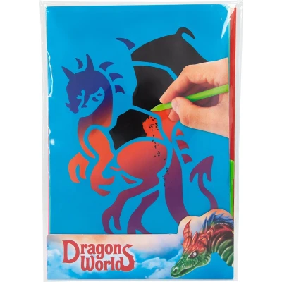 Afbeelding van Depesche Dino World Magic Scratch kaarten DRAGON