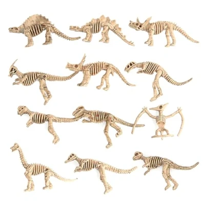 Afbeelding van WANGCL 12 Stuks Opgraving Dinosaurus Fossielen Skelet, Simulatie Speelgoed Archeologische Speelfiguren voor Kinderen