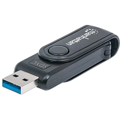 Afbeelding van Manhattan Mini Multi Card Reader/Writer USB 3.0 externer 24 in 1 Externe geheugenkaartlezer 3.2 Gen (USB 3.0), SD, MMC mobile,