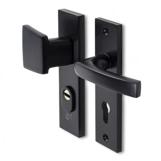 Afbeelding van Veiligheidsbeslag met duwer Starx 72 mm (Kerntrekbeveiliging, Aluminium, Zwart)