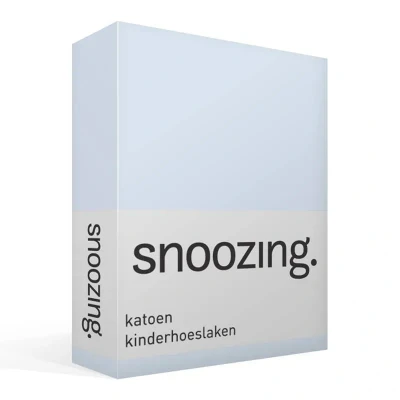 Afbeelding van Snoozing Katoen Kinderhoeslaken Wiegje 40x80 cm Hemel