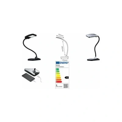 Image de Hansa Lampe de bureau à LED Twist, noir