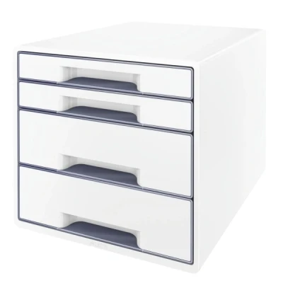 Image de LEITZ Wow Bloc de classement 4 tiroirs Blanc