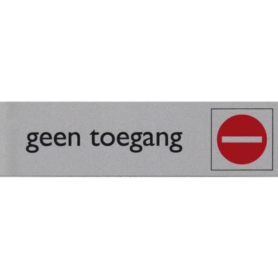 Afbeelding van Infobord pictogram geen toegang 165x44mm