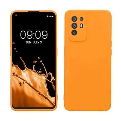 Afbeelding van kwmobile telefoonhoesje geschikt voor Oppo A94 (5G) Hoesje smartphone Precisie camera uitsnede TPU back cover in fruitig oranje