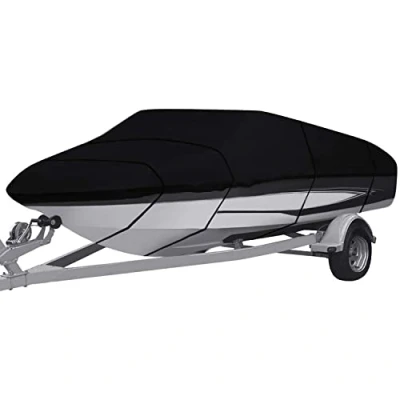 Afbeelding van Schleuder Bootzeil voor aanhanger, zeer robuust, 210D/420D, marineblauw, van waterdicht Oxford weefsel, jacht, vissersboot, tri Coque (420D, 11 13FT V)