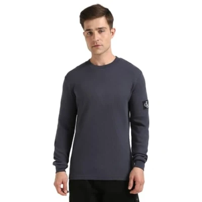 Afbeelding van Calvin Klein Jeans Badge TEE Longsleeve, Heren, Maat: XXL, India ink