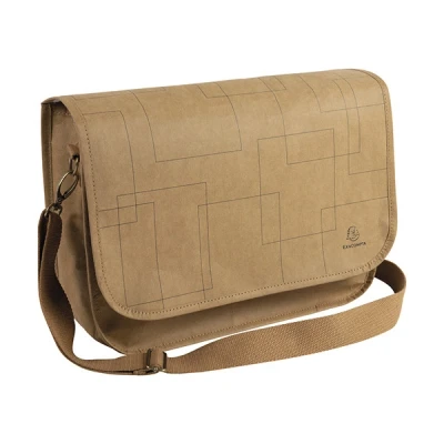 Image de Exacompta Eterneco Sac à bandoulière papier motifs géométriques bruns