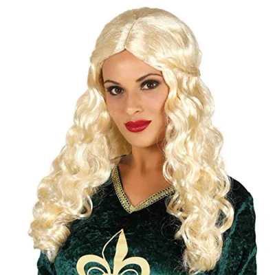 Afbeelding van Fiestas Guirca Blonde pruik krullend haar Carnaval accessoires Pruiken