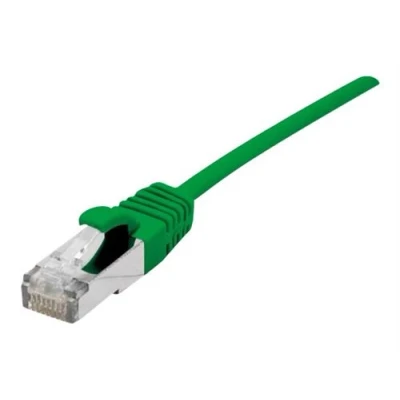 Image de Dexlan Cordon de raccordement RJ 45 (M) pour 50 cm 4.8 mm SFTP CAT 6a sans halogène, crochet vert