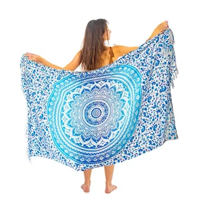 Afbeelding van Bohemian pareo voor dames boho bikini sjaal verpakking deken 100% stof gebatikte rayon sarong 180 x 120 cm