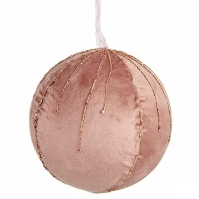 Afbeelding van Set kerstballen Polyester Roze 12 x cm (4 Stuks)