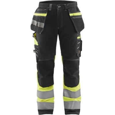 Afbeelding van Blaklader High Vis werkbroek met stretch 1794 1370 Zwart/High Geel C148