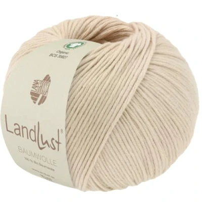Afbeelding van LANA GROSSA Landlust Gots gecertificeerd klassiek biologisch katoengaren handbreigaren van 100% katoen (biologisch) 50 g wol voor breien en haken 115 m