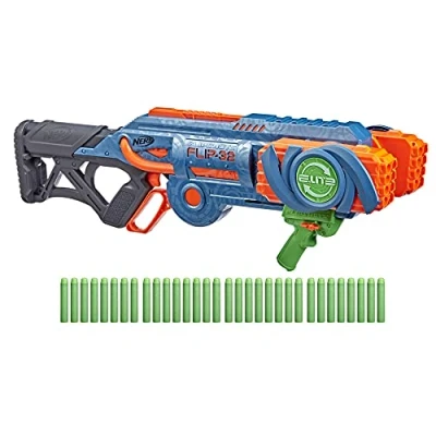Afbeelding van Nerf Elite 2.0 Flipshots Flip 32 Blaster, Dart vaten om uw vuurkracht te verdubbelen, capaciteit, Darts