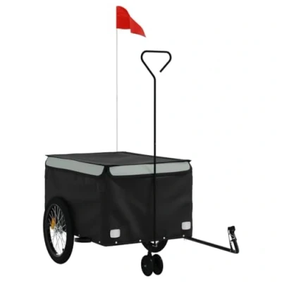Afbeelding van Fietstrailer 45 kg ijzer zwart en grijs