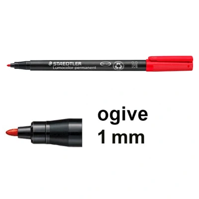 Image de STAEDLER LUMOCOLOR FEUTRE 0.8/1MM ROUGE