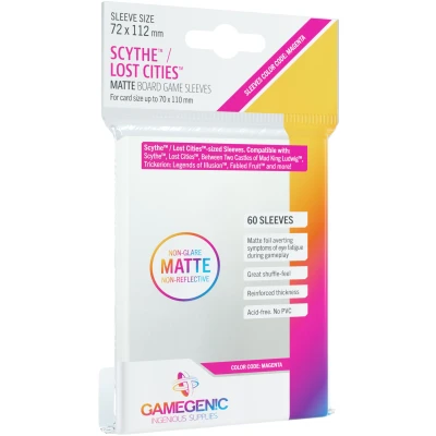 Afbeelding van Gamegenic Matte Board Game Sleeves Magenta 72 x 112 (60 stuks)