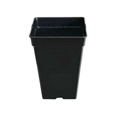 Afbeelding van GROWMANIA 20 stuks vierkante plantenpotten van kunststof, 5,5 l, 18 x 25 cm, zwart