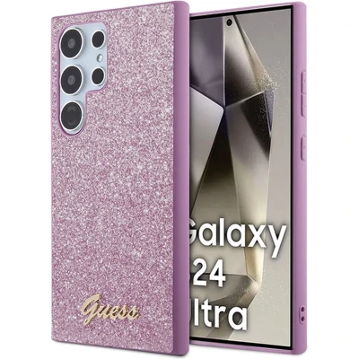Afbeelding van Guess Glitter Back Case Samsung Galaxy S24 Ultra (S926) Paars