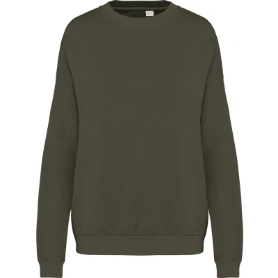 Afbeelding van Native Spirit Ecologische oversized uniseks sweater French Terry NS415 Washed Organic Khaki