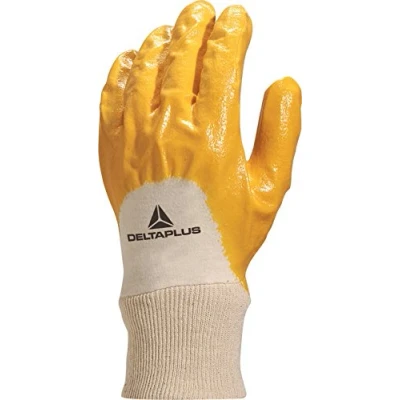 Afbeelding van Delta Plus Handschoen Nitril Geel maat 8
