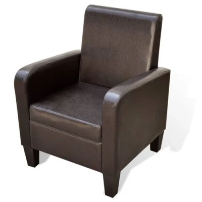 Image de vidaXL Fauteuil Marron Similicuir241108