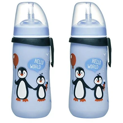 Afbeelding van NIP 2 stuks rietjes met lekvrij rietje vanaf 12 maanden, 330 ml, BPA vrij, stuks, Made in Germany